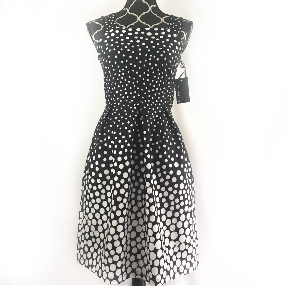 Black & White pin up style dress